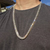 Pharaoh Gold Finish Two Row Tennis Chain Necklace 30"