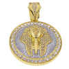 Pharaoh King Glitter Gold Finish Coin Pendant
