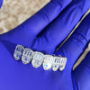 Real 925 Sterling Silver Iced Baguette Grillz Bottom Six Teeth