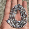 Real  925 Sterling Silver Miami Cuban Iced Chain Flooded Out Necklace 16" x 6MM