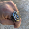 Saint St Michael San Miguel Ring "Protect Us"  Stainless Steel Size 7-15