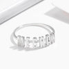 Silver / 9 Ladies Custom Name Ring Block Letters Personalized Initials