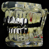 Silver Tone 8 on 8 Teeth Vampire Fangs Grillz Set