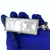 Silver Tone One Hundred Dollar Bill  $100 Cash Pendant