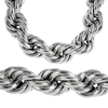 Silver Tone Rope Chain Necklace 25mm Thick x 36" Inch