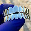 Solid 925 Sterling Silver 8 on 8 Teeth Plain Grillz Set
