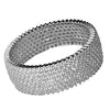 Solid 925 Sterling Silver Eternity Band Iced Flooded Out Ring