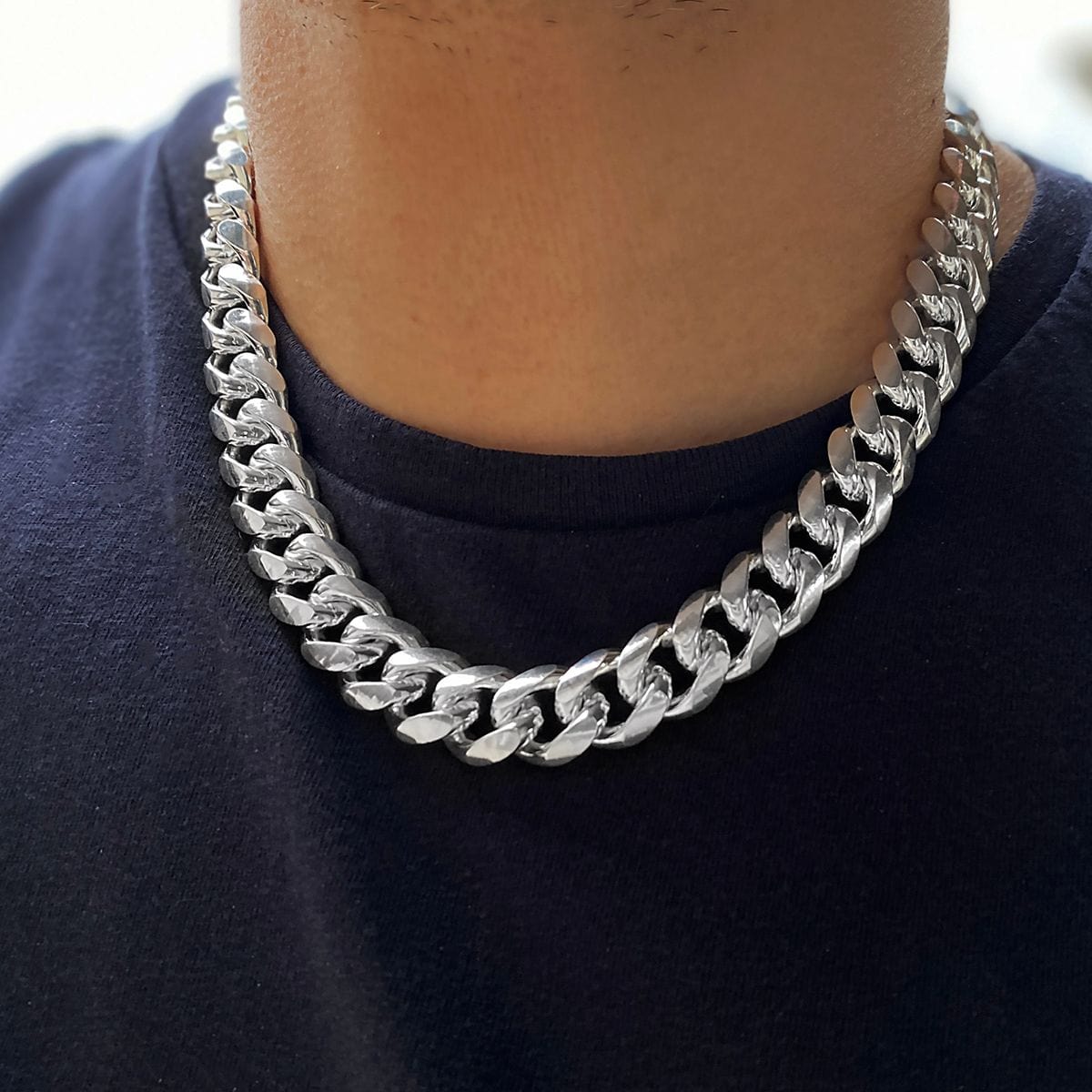 14mm 925 Sterling Silver Cuban Link Chain – 20 Inch | Bling Cartel