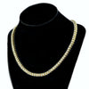 Tennis Chain Gold Finish Iced One Row Choker Necklace 18" 6MM