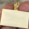 The Last Supper Rectangular Iced Pendant Gold Finish over 925 Sterling Silver