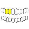 Top Right Dbl Cap 10K Gold Double Cap Heart Cutout & Open Face Tooth Custom Grillz