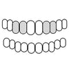 Top Right & Left - #6/#7/#10/#11 925 Sterling Silver Double Side Canine Open Face Caps Custom Grillz
