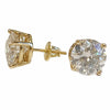 VVS1 Moissanite Stud Earrings 8CT TW Pass Diamond Tester Iced Flooded Out 14k Gold Plated 925 Silver 10MM