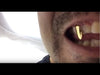 14K Gold Plated Vampire Fangs & Bottom Teeth Caps Set