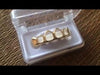 14K Gold Plated Four Open Face Hollow Teeth Grillz Set