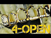 14K Gold Plated Four Open Teeth Diamond-Cut Two-Tone Top Grillz