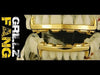 14K Gold Plated Vampire Bar Fangs Grillz Set