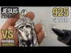 925 Sterling Silver Real VS Diamonds Large Jesus Head Pendant 2.5"