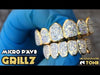 Two-Tone Premium CZ Iced Micro Pave Teeth Grillz Set