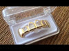 14K Gold Plated Four Open Face Vampire Fangs Grillz Set
