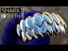 Shark Teeth Grillz Set Plain Silver Tone
