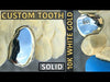 Real 10K White Gold Single Cap Custom Grillz (Choose Any Tooth)