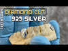 925 Sterling Silver Diamond-Cut Canine Caps Custom Grillz w/Back Bar