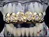 14K Gold Plated Iced Stars Top Teeth Grillz