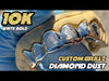 Real 10K White Gold Diamond Dust w/Border Custom Grillz