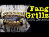 14K Gold Plated Cuban Link CZ Fangs Grillz Set