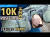 10K Rose Gold Broken Heart Single Cap Custom Grillz (Any Tooth)