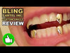 Real Solid 10K Gold Four Vampire Fangs w/Back Bars Custom Grillz