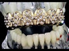 14k Gold Plated Iced Flooded Out Top Teeth Grillz