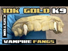 Real 10k Gold Vampire Teeth Vampire Canine Fangs Custom Grillz