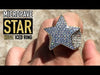 Star Two-Tone CZ Micro Pave Iced Flooded Out Ring