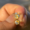 0.2CT TW Moissanite Earrings 14K Gold Plated Real 925 Sterling Silver Pass Diamond Tester 3MM