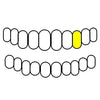 1 Top Cap - Left Hand Canine Real 10K Gold Open Face Canine Custom Tooth Cap Single Grillz