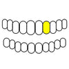 10 14K Gold Open Face Single Cap Custom Grillz (Choose Tooth)