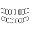 10 / I Diamonds Real Diamonds 925 Sterling Silver Single Cap Custom Grillz (Choose Any Tooth)
