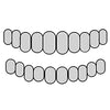 10 Top & 10 Bottom 10K White Gold Starburst Cut Custom Grillz