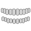 10 Top & 10 Bottom 925 Sterling Silver Diamond Dust With White Border Custom Grillz
