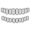 10 Top & 10 Bottom 925 Sterling Silver Grillz Plain Gap Bars Open Teeth Custom Fitted Grills