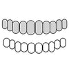 10 Top 925 Silver Diamond-Cut w/Diamond Dust Single Caps Perm Look Custom Grillz