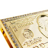 100 Dollar Bill Pendant 18k Gold Plated Franco Chain Necklace 24"