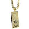 100 Dollar Flat Cuban Gold Finish Chain Necklace 30"