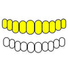 10K Gold 10 Top Real Solid 10K Gold or 14K Gold Teeth Permanent Cuts Perm Custom Grillz