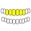 10K Gold 6 Top Real Solid 10K Gold or 14K Gold Teeth Permanent Cuts Perm Custom Grillz