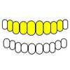 10K Gold 8 Top Real Solid 10K Gold or 14K Gold Teeth Permanent Cuts Perm Custom Grillz