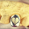 10K Gold Broken Heart Engraved Single Cap Grillz (Choose Tooth)