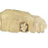 10K Gold Custom Cap Grillz Single Heart Cutout Open Face One Tooth